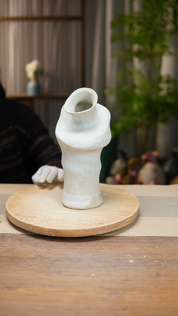 【闪购商品】陶瓷疵  花器陶瓷花瓶手捏瓶001瑕疵