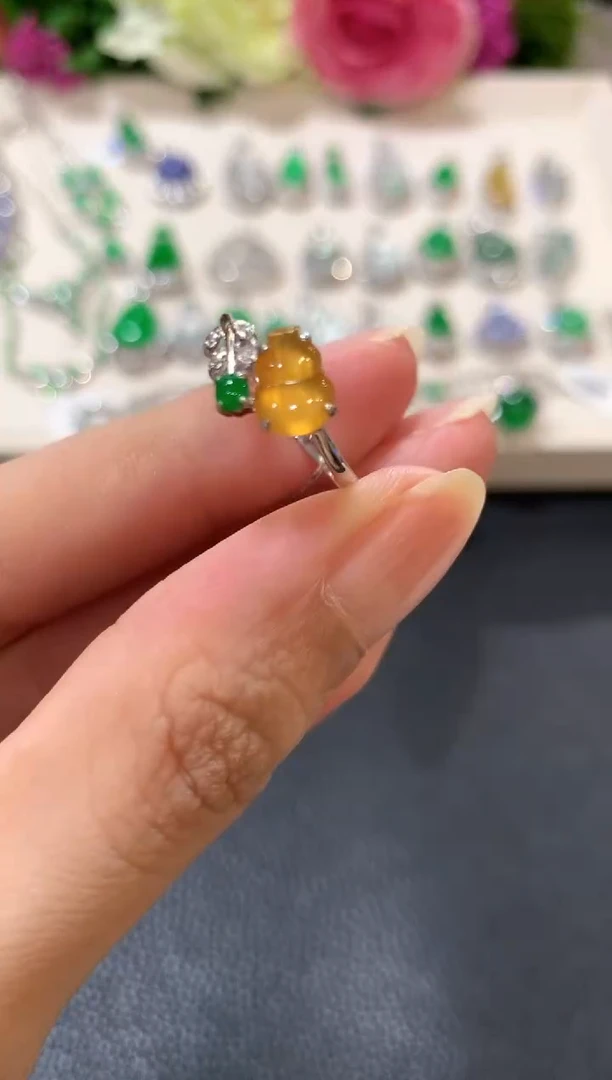 18K金镶嵌戒指翡翠z73   多样性一件发货