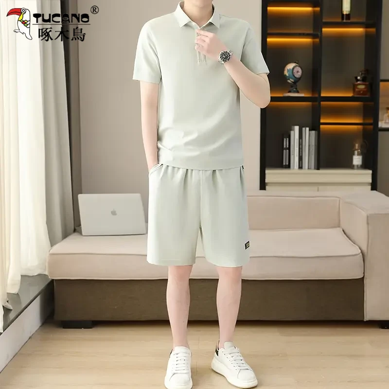 TUCANO/啄木鳥男士短袖Polo衫时尚运动套装潮牌男装薄款休闲夏装