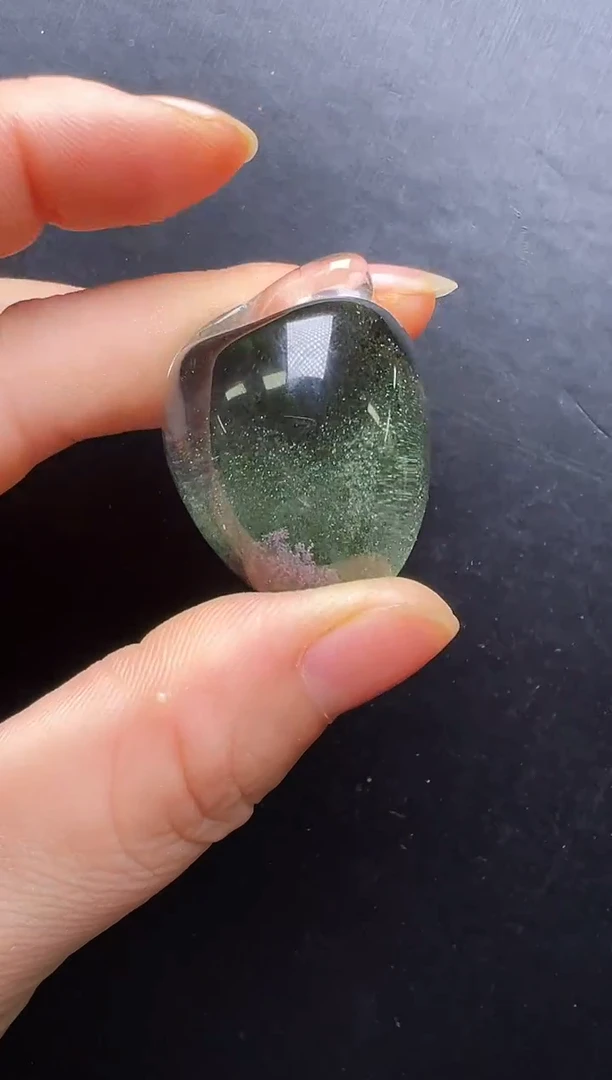 颈饰未镶嵌水晶绿幽灵苹果吊坠 JP53650