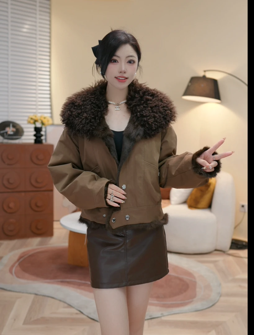 外套女秋冬-2025爆款网红毛毛外套洋气924恋恋-