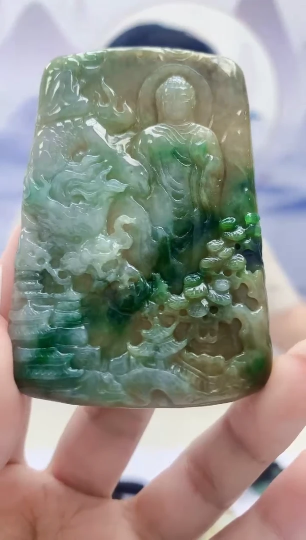 定制翡翠未镶嵌4917xx-毛货挂件9