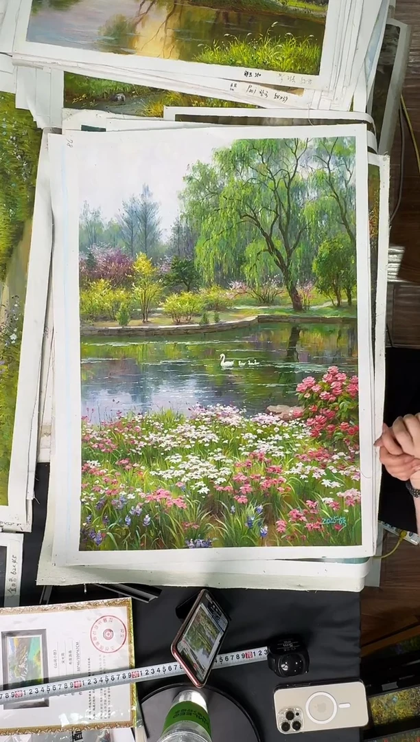 油画【原创·保真·带证书】朝鲜画家纯手绘油画--顺丰包邮--