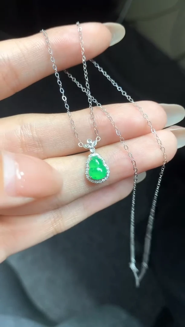 【闪购商品】翡翠套链18K金镶嵌套链|2200+220