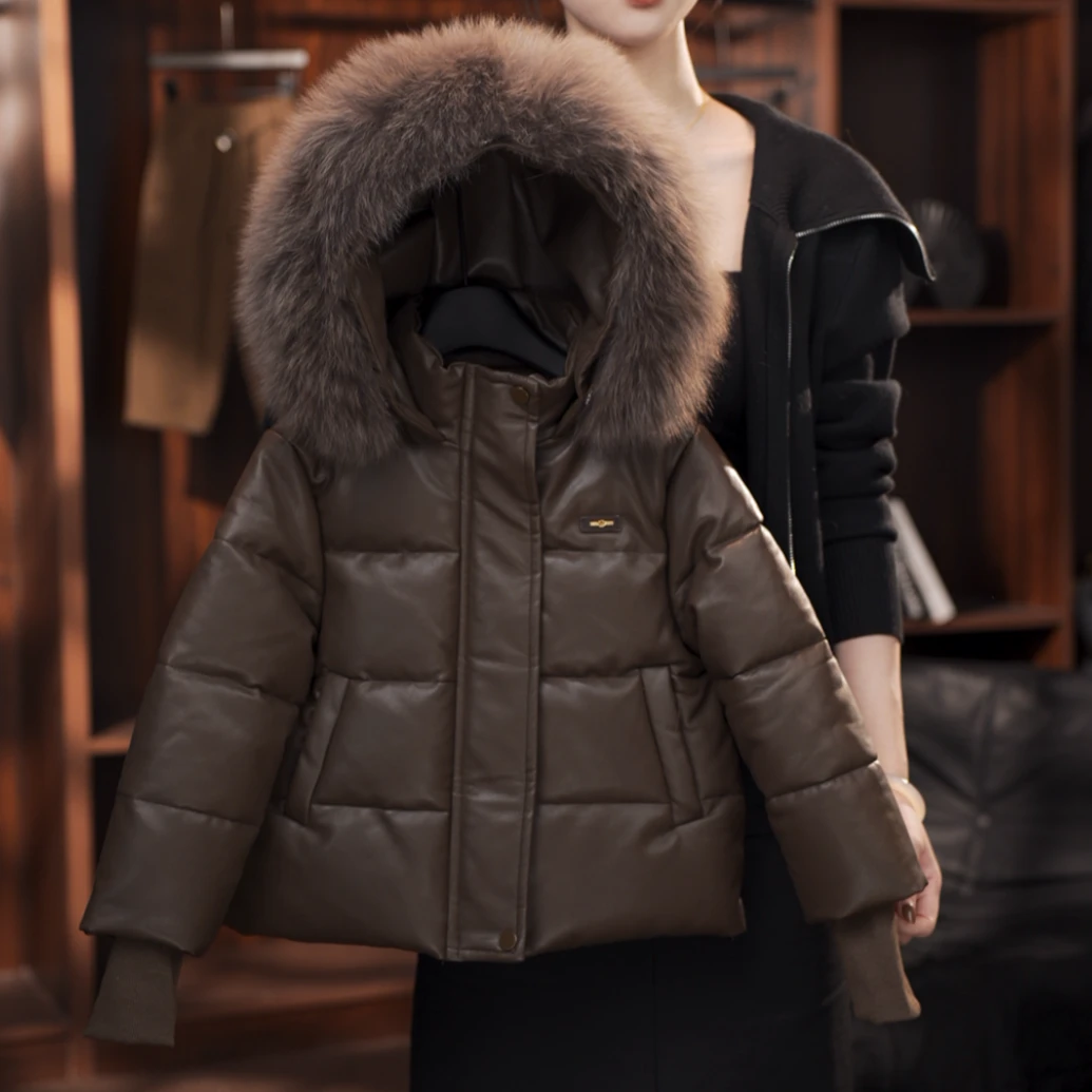 【清货价】2024原版冬季儿童皮棉衣洋气加棉加厚外套中长款韩版潮