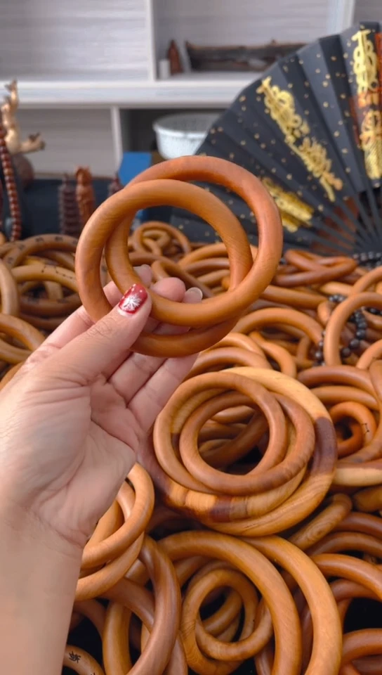 【闪购商品】枣木木雕枣木乾坤圈65圈口微瑕