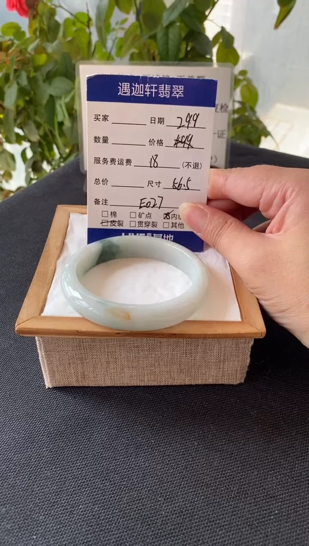 未镶嵌手镯翡翠56.8圈口 E027编码
