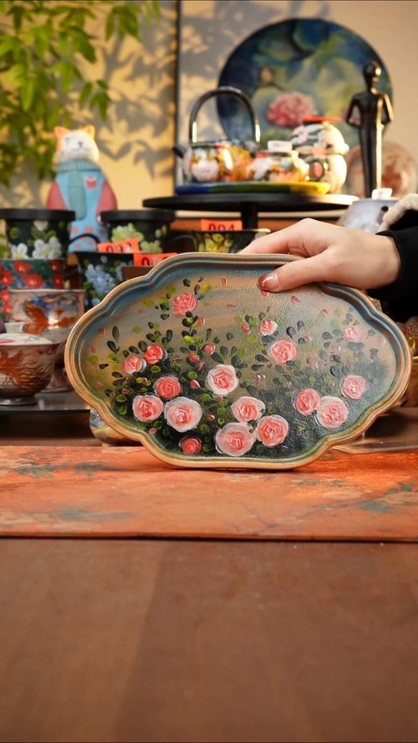 瓷片景德镇手工手绘1048