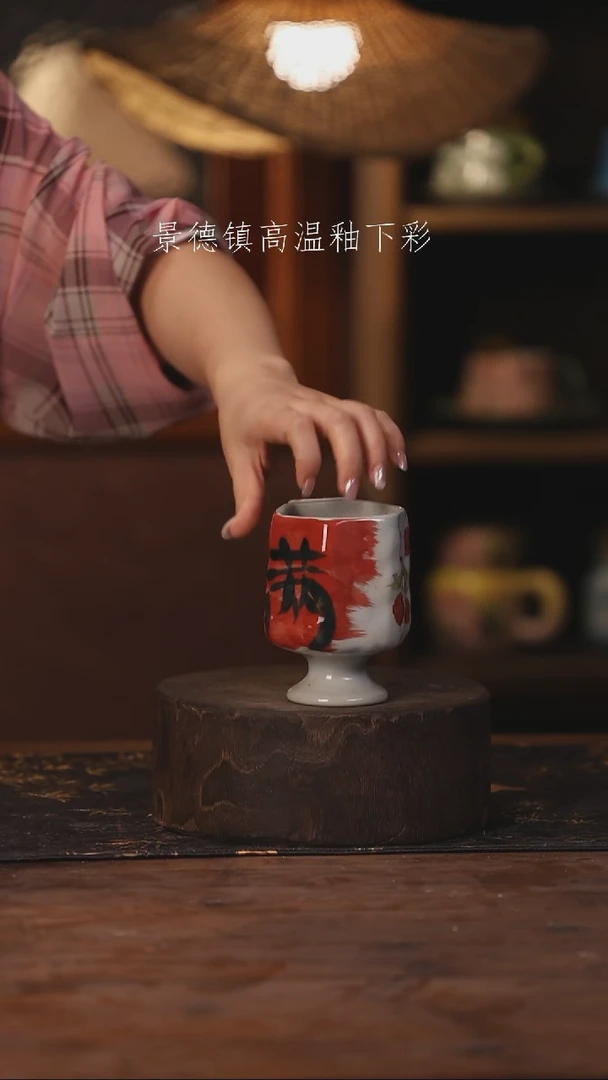 陶瓷景德镇高温釉下手绘陶瓷014