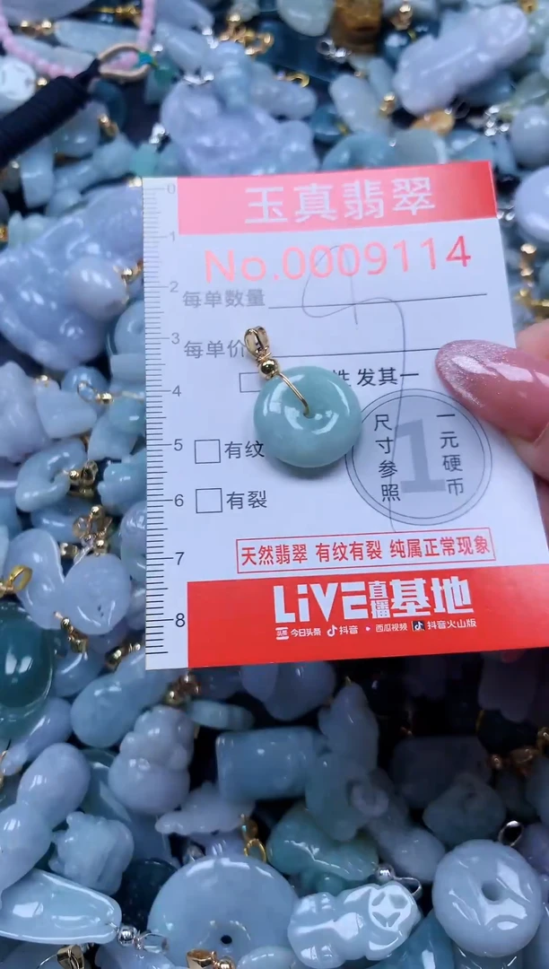 翡翠未镶嵌吊坠(不含链)9114