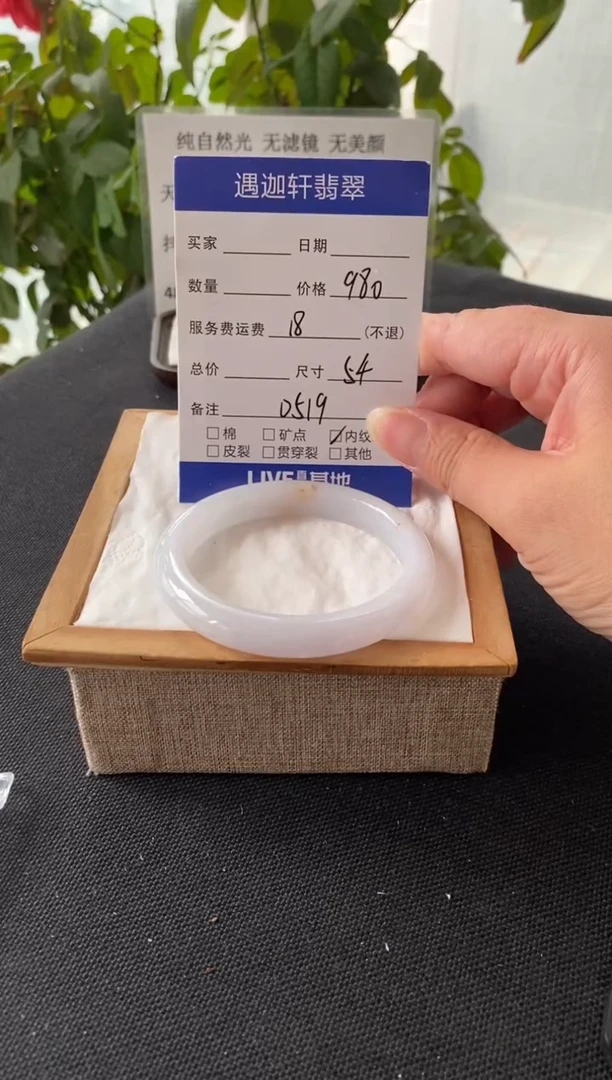 未镶嵌手镯翡翠54圈口 D519编码
