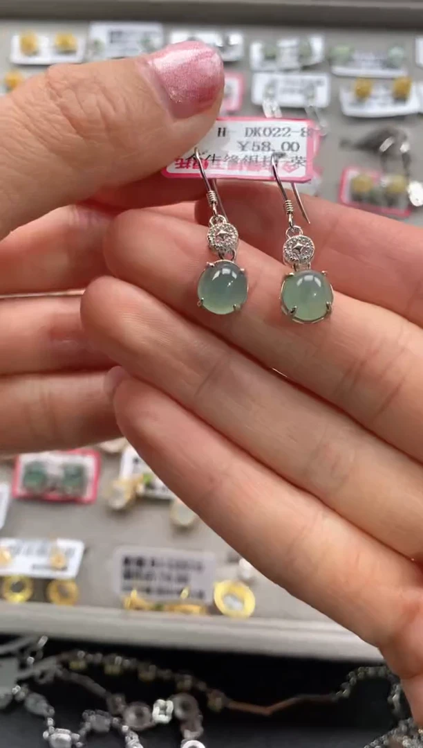 【闪购商品】翡翠戒指银S925镶嵌1111111111     5