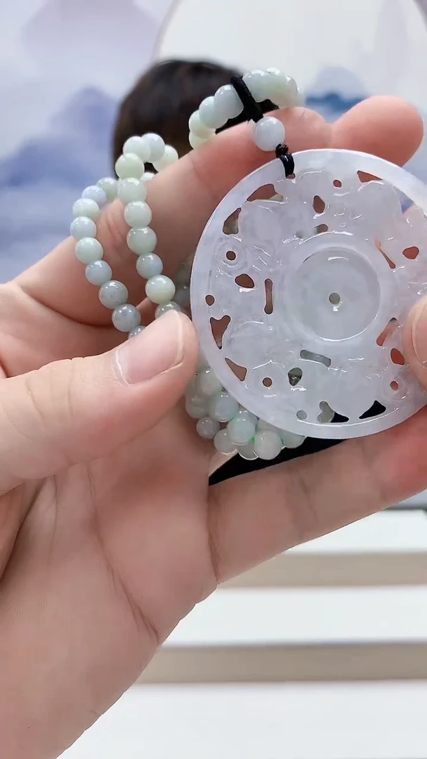 未镶嵌定制翡翠4868bb-毛货挂件11赠珠链