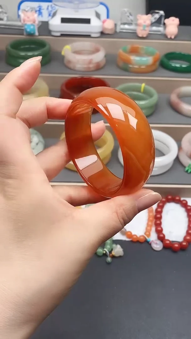 玛瑙/玉髓手镯未镶嵌34-57+多样性发货看清圈口下单