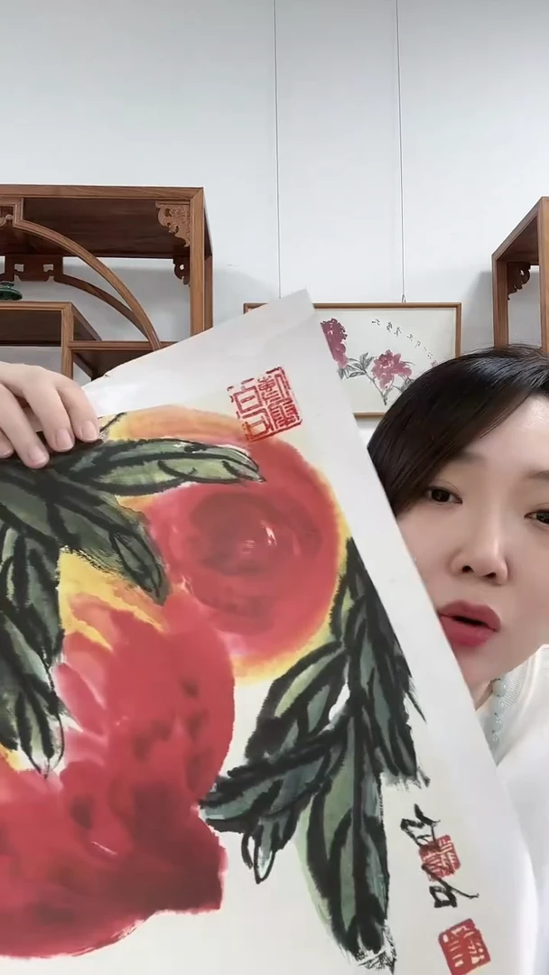 8-15-5齐老师2平尺寿桃作品