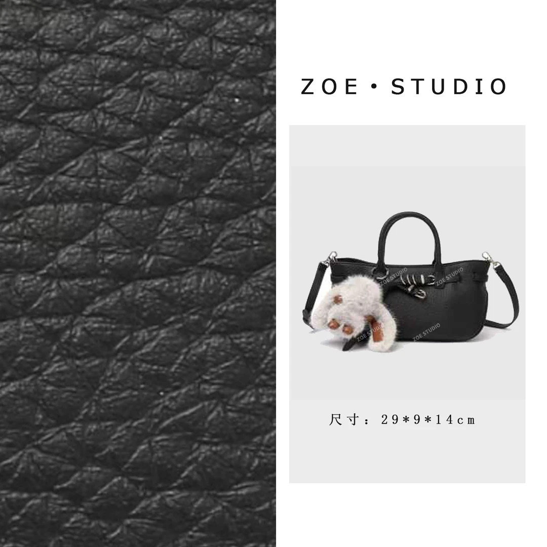 【佐伊甄选】SKL-5876-黑色轻奢女士时尚小众真皮单肩挎包