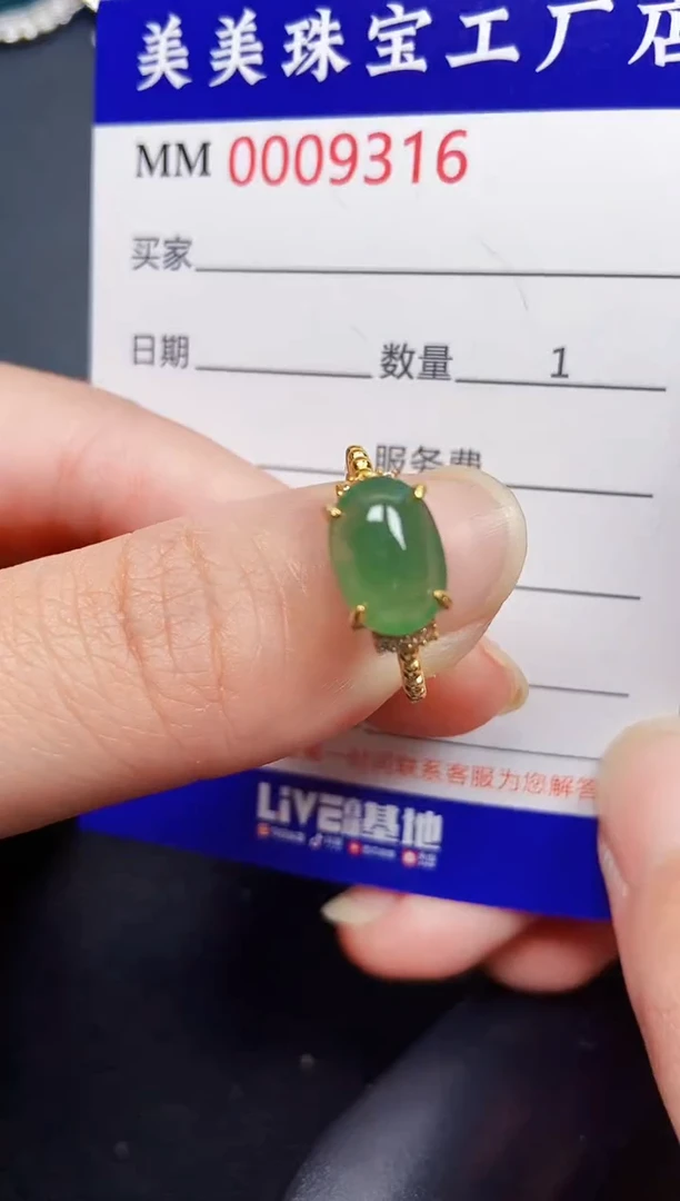 翡翠银S925镶嵌颈饰9316