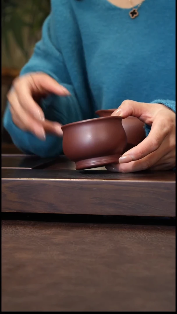 茶壶紫砂老紫泥将军杯