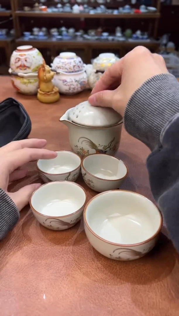 真的很便宜会开片的旅行茶具