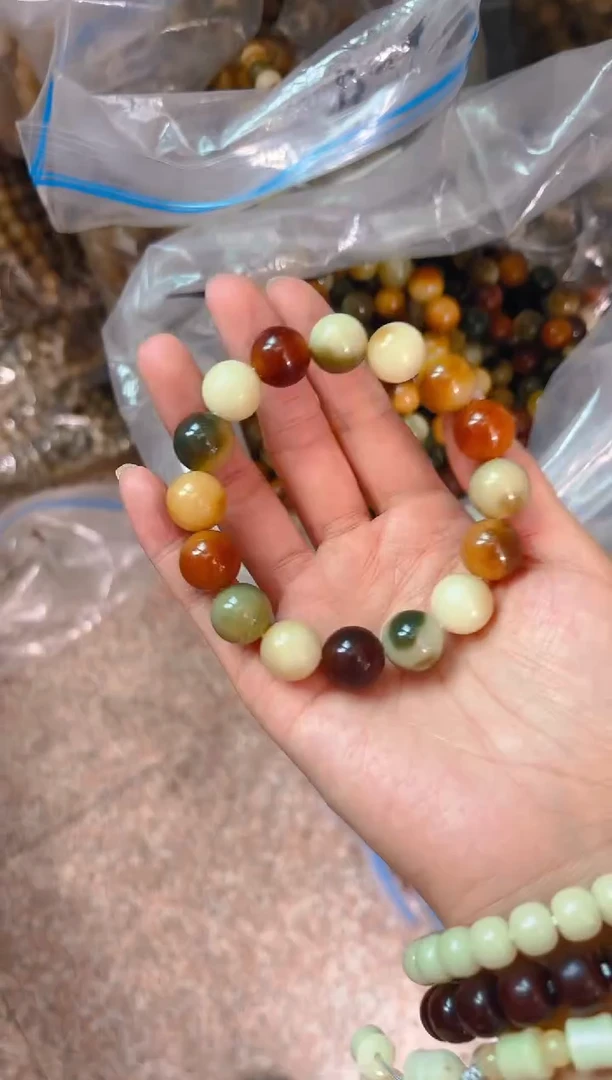 吊坠菩提根/象牙果花皮圆珠单圈
