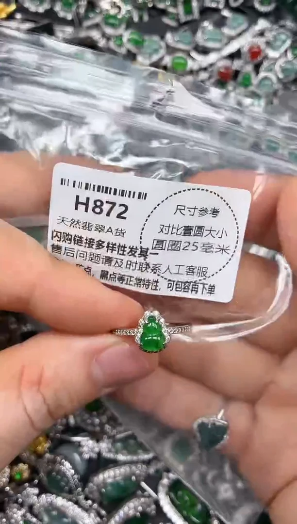 颈饰未镶嵌翡翠H872戒指