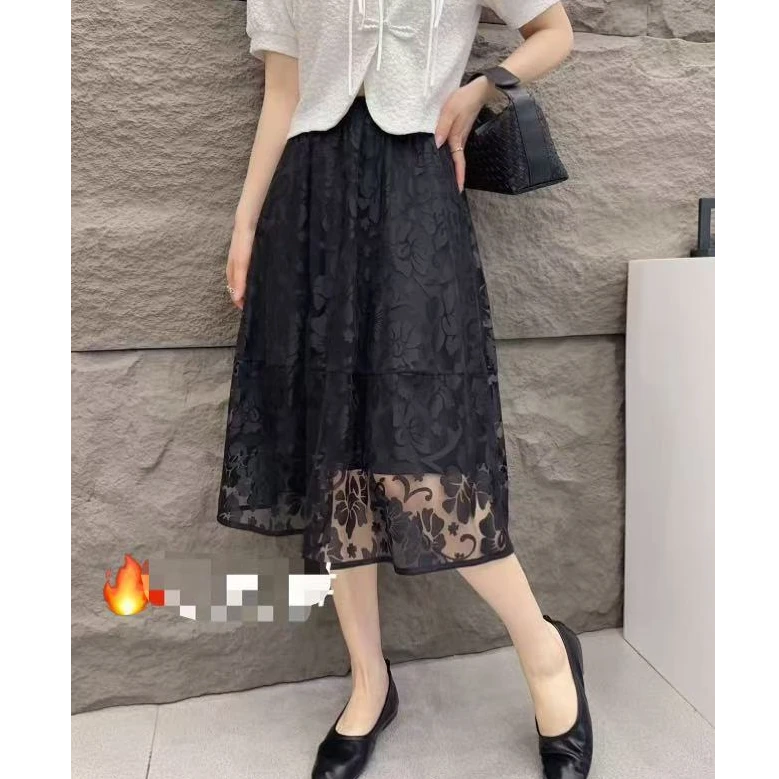 靓衣坊  夏季品质蕾丝显瘦半身裙