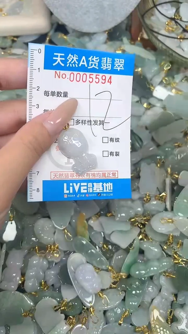 翡翠未镶嵌颈饰净货挂件-5594