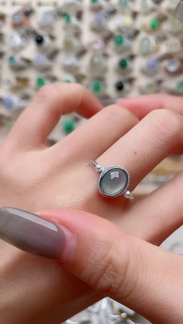 【闪购商品】翡翠戒指银S925镶嵌1111111111