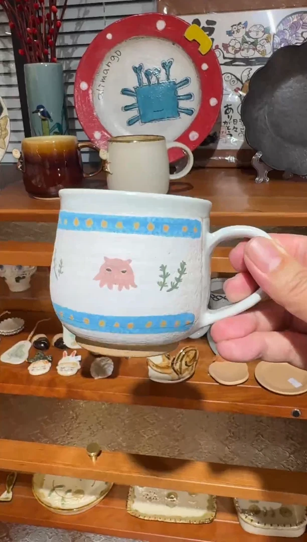 陶日本陶艺作家手作器物矢津田贵慧马克杯