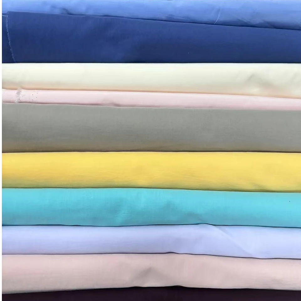 浅粉色--高档长绒棉混纺衬衣裙装面料