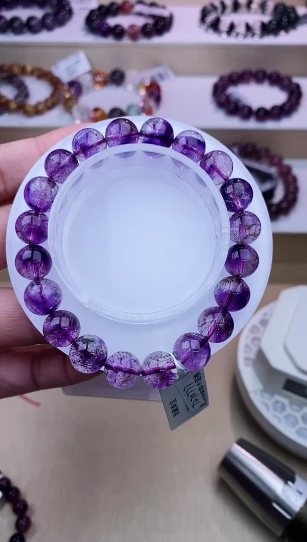 水晶手链未镶嵌紫超七10m+