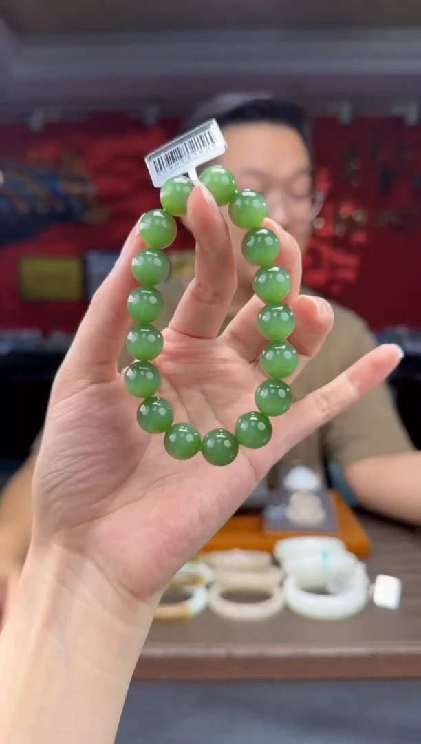 未镶嵌手串和田玉碧玉猫手串
