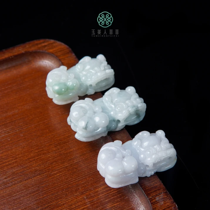 石惑珠宝%翡翠貔貅吊坠~多样性发一