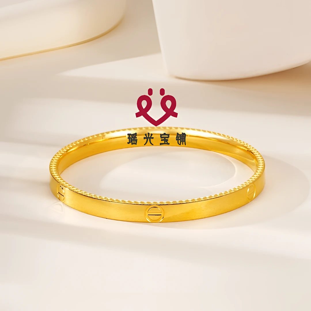 足银手镯 卡家亮面实心手镯 欧美时尚经典百搭 宽面高级 窄版简约