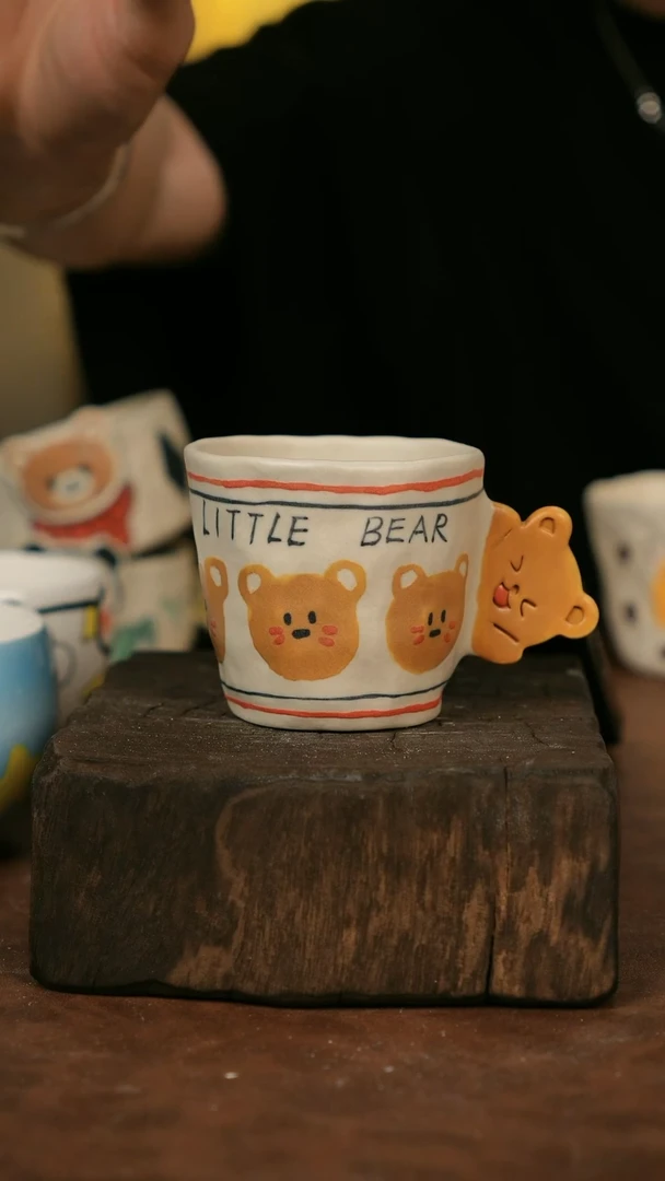 摆件亲工手绘陶瓷-微瑕