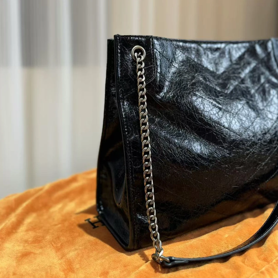 HIRMRIS手工真皮包YD362  大爆裂黑阳