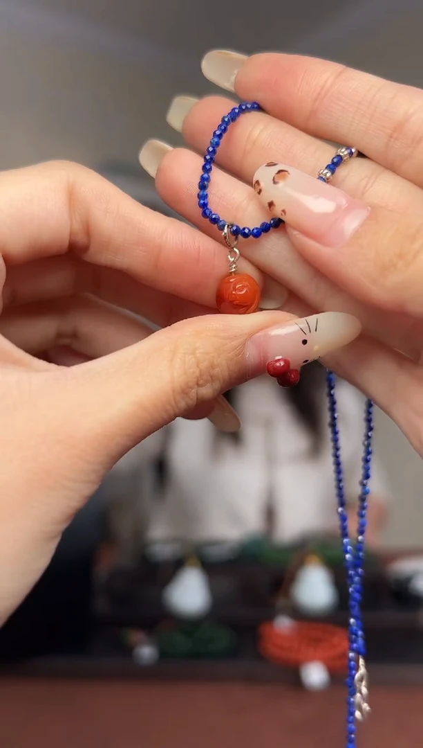 颈饰未镶嵌南红玛瑙9mm 福猪