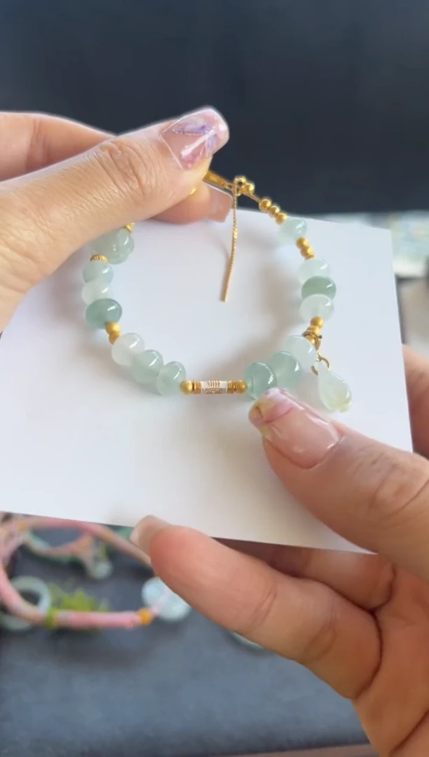 【闪购商品】翡翠手链银S925镶嵌108买断