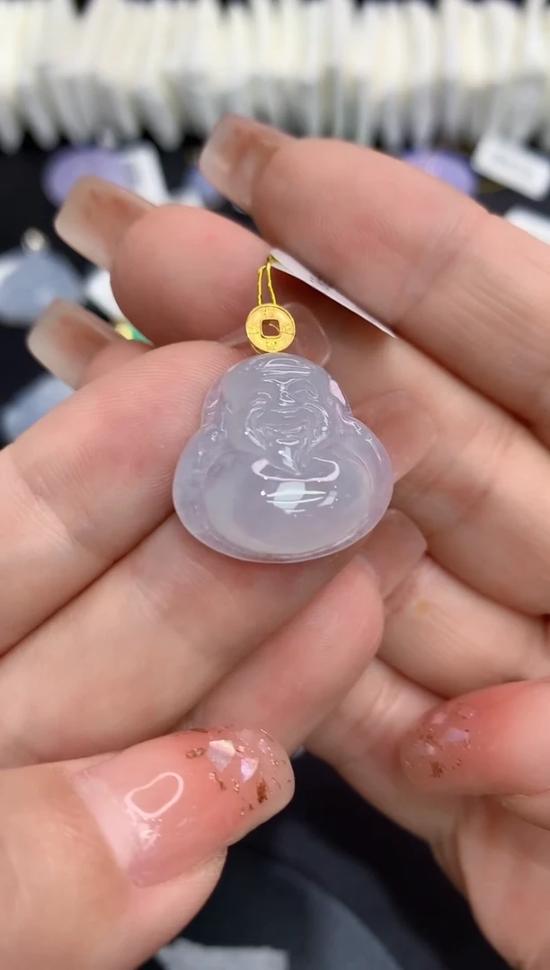 吊坠(不含链)18K金镶嵌翡翠111111111111