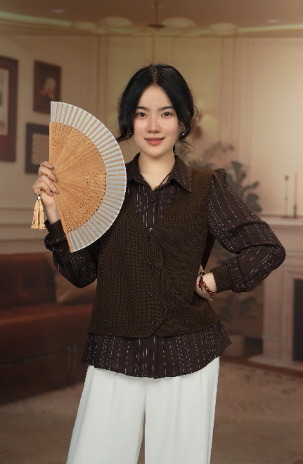 【871-880】2025夏季新款收腰显瘦中长款女装小衫