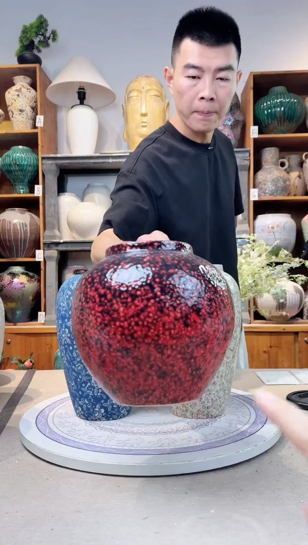 瓶陶瓷花瓶  红宝石  小号 正品