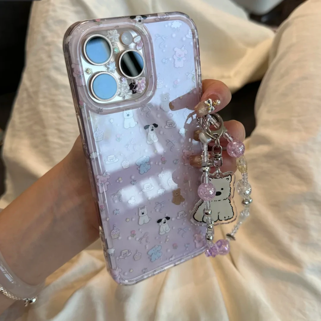 香芋紫西高地适用苹果16promax手机壳苹果15少女心13可爱14双层壳