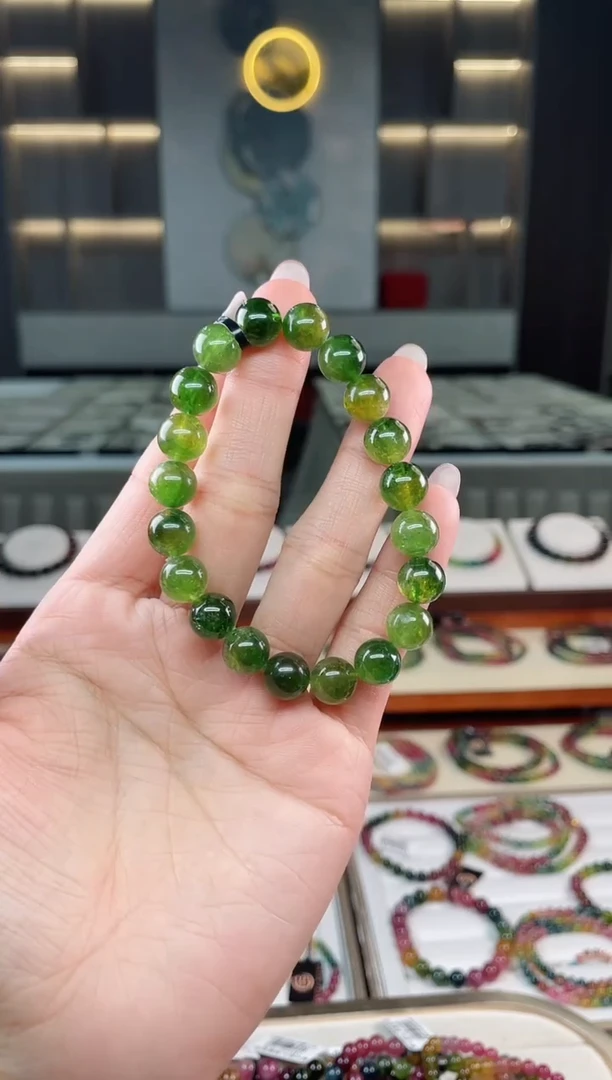 未镶嵌老矿碧玺单圈手串9mm+碧玺（多样性发一条）T