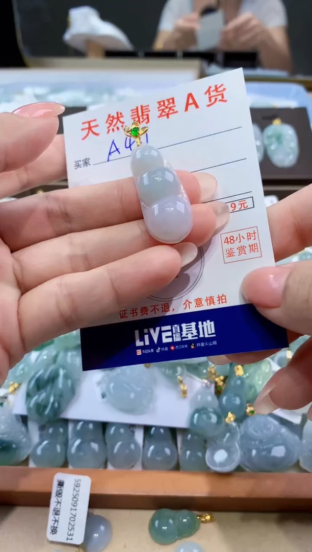 颈饰未镶嵌翡翠天然翡翠A货挂件