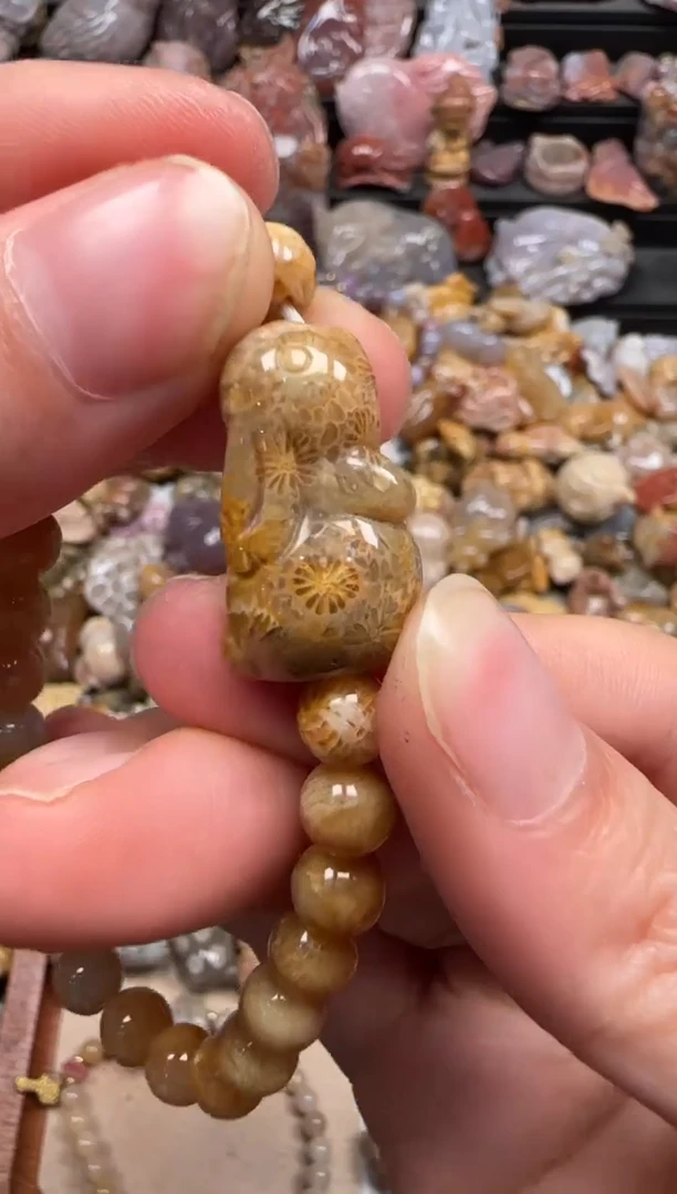 【闪购商品】硅化珊瑚（珊瑚玉）颈饰未镶嵌189