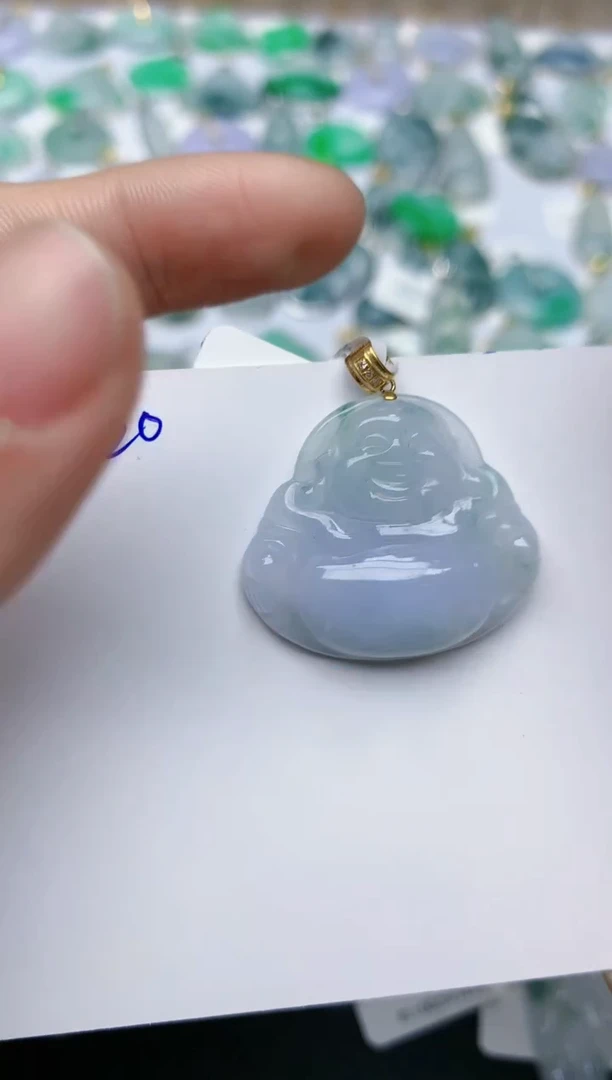 【闪购商品】翡翠颈饰18K金镶嵌天然翡翠A货