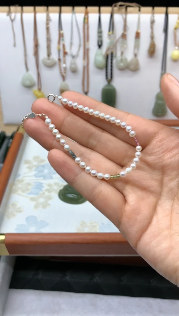 未镶嵌手绳淡水珍珠手链3