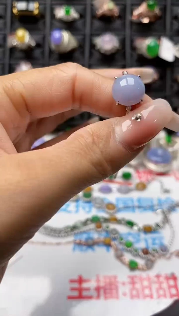 【闪购商品】翡翠戒指银S925镶嵌1113