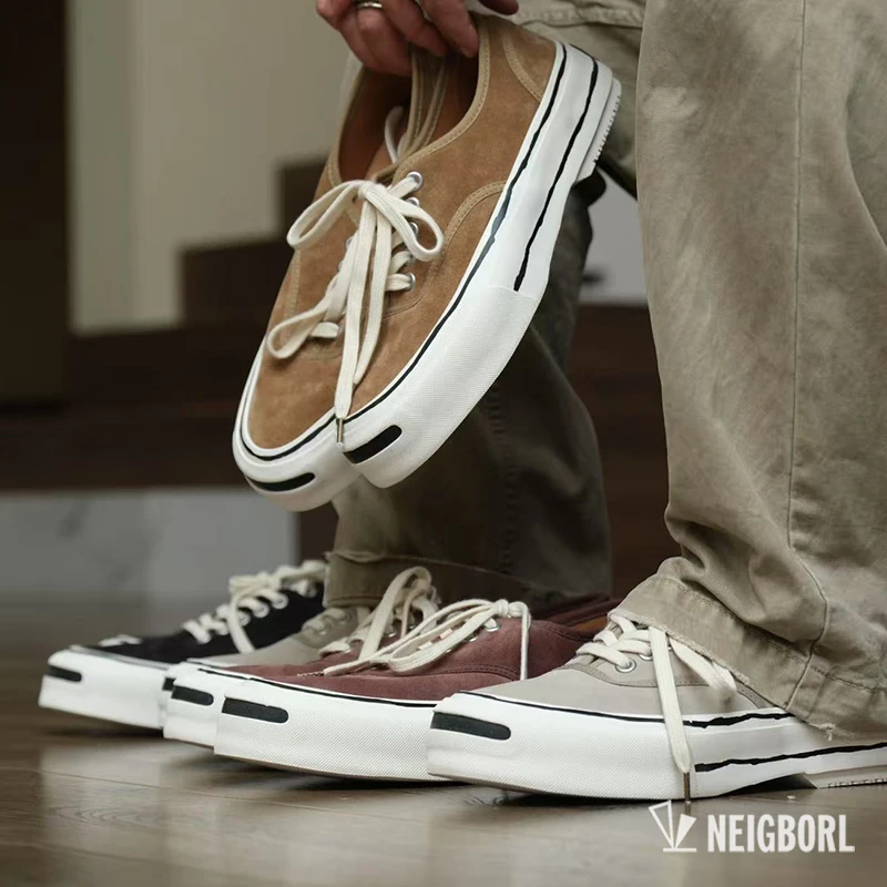 【CECOT】NEIGBORL钊叔制复古水洗开口笑设计反绒皮百搭休闲板鞋
