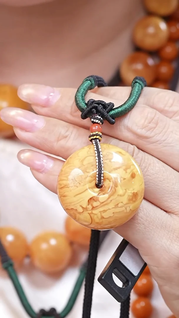 蜜蜡颈饰未镶嵌222 6872天然蜜蜡珠宝奇石云端妖孽全部保真